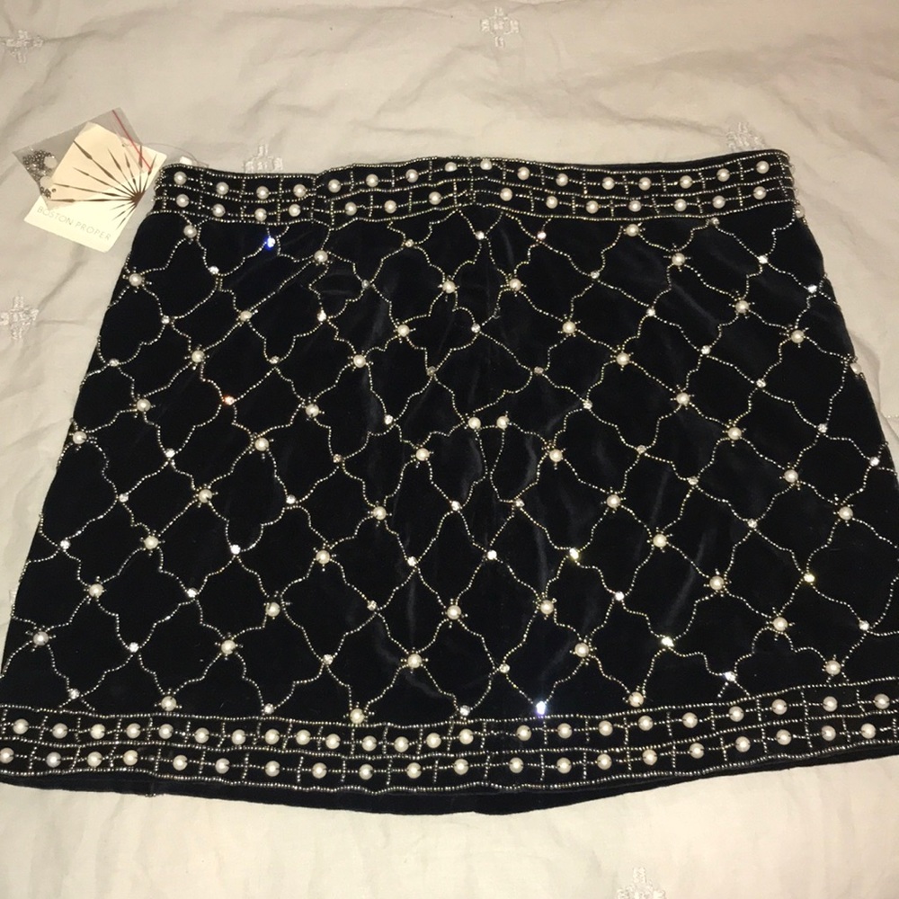 Boston Proper velvet skirt